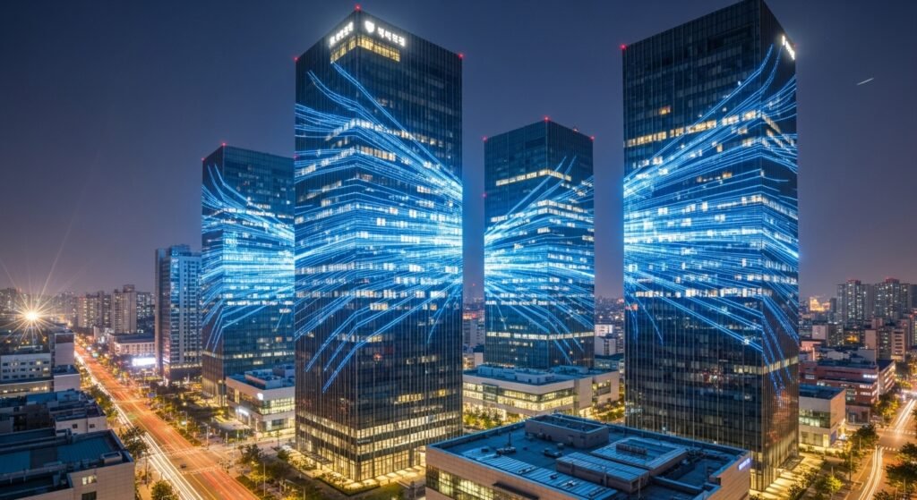 대한민국 핀테크 및 보안 기술의 중심지인 판교 테크노밸리 야경