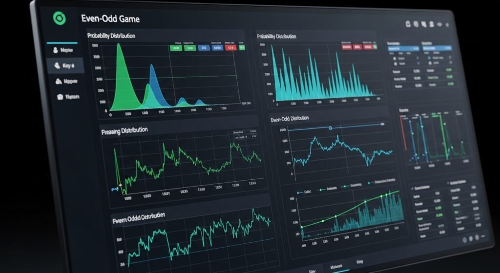 MGM홀짝 게임의 역대 회차 통계와 실시간 확률 데이터가 표시된 전문 분석 대시보드